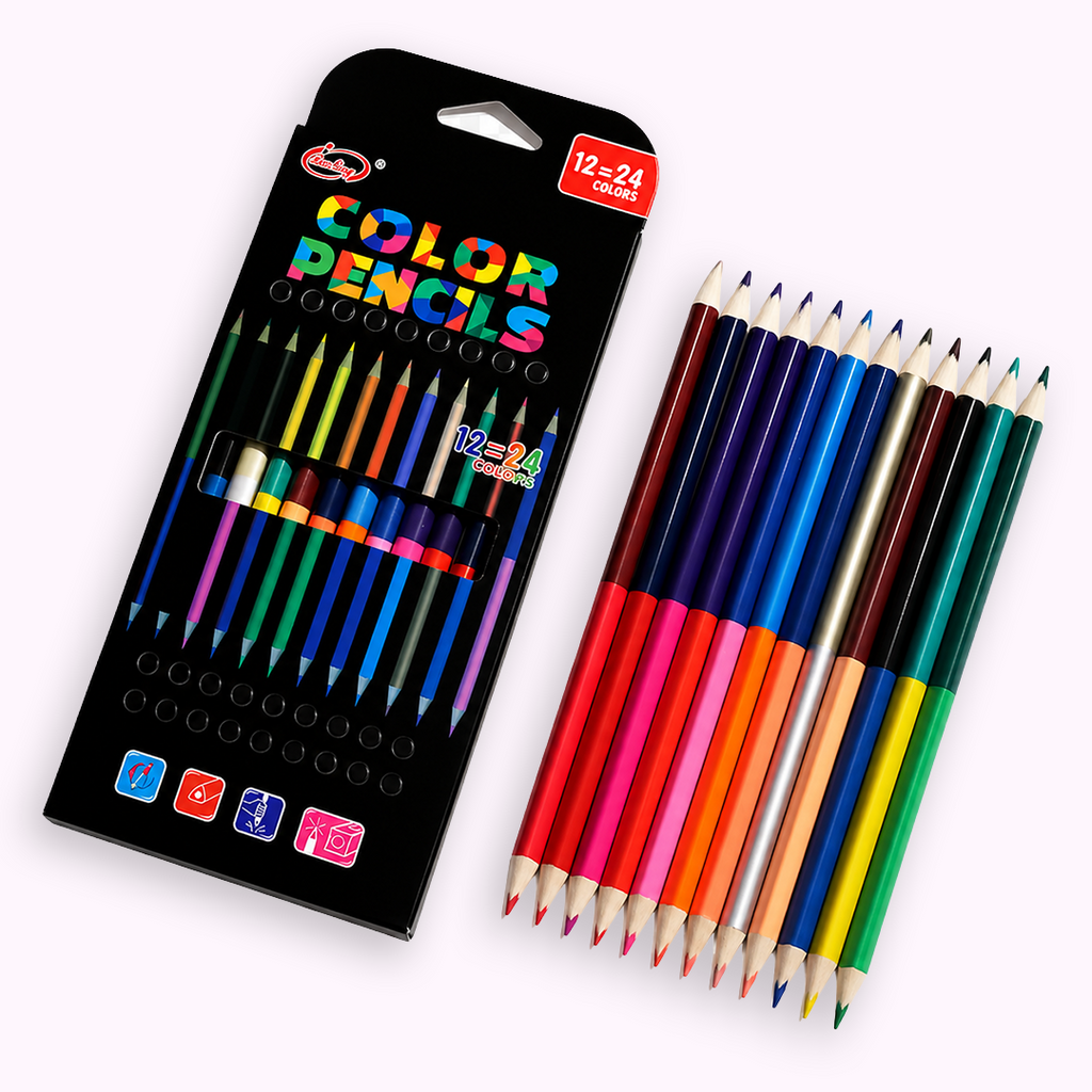 12 Dual Color Pencils